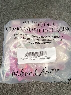 For Love And Lemons Pink Floral Underwire Bra